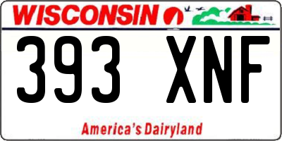 WI license plate 393XNF