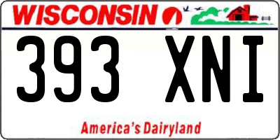 WI license plate 393XNI