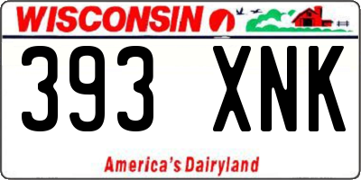 WI license plate 393XNK