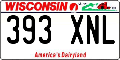 WI license plate 393XNL