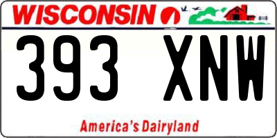WI license plate 393XNW