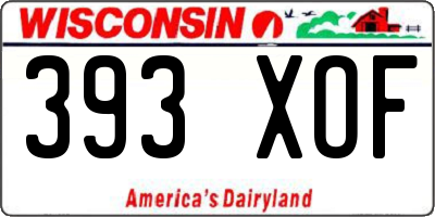 WI license plate 393XOF
