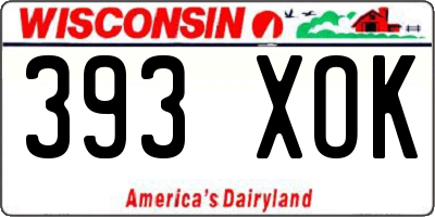 WI license plate 393XOK