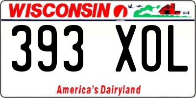 WI license plate 393XOL