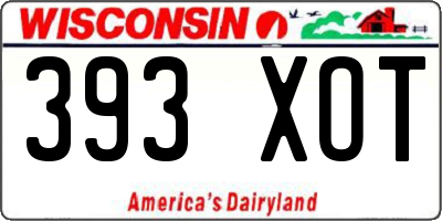 WI license plate 393XOT