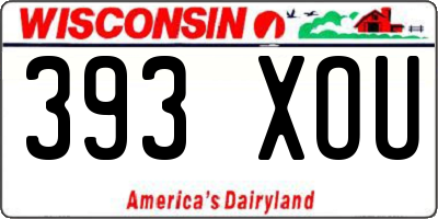 WI license plate 393XOU