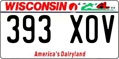 WI license plate 393XOV