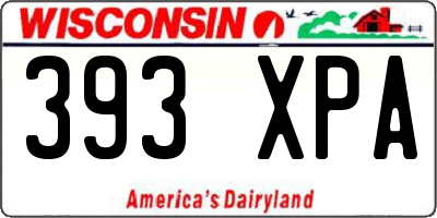 WI license plate 393XPA