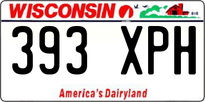 WI license plate 393XPH