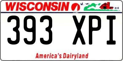 WI license plate 393XPI