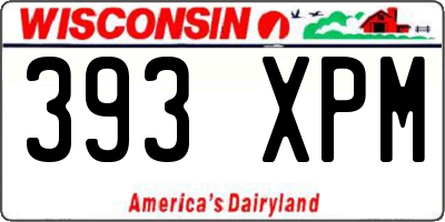 WI license plate 393XPM