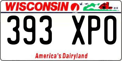 WI license plate 393XPO