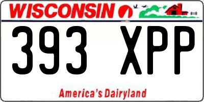 WI license plate 393XPP