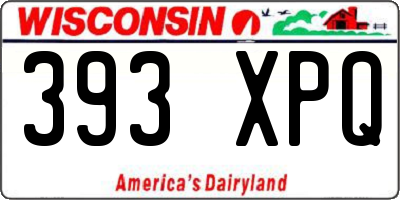 WI license plate 393XPQ