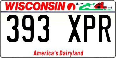 WI license plate 393XPR