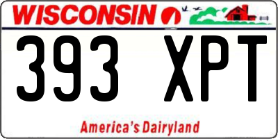 WI license plate 393XPT