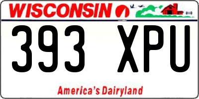 WI license plate 393XPU