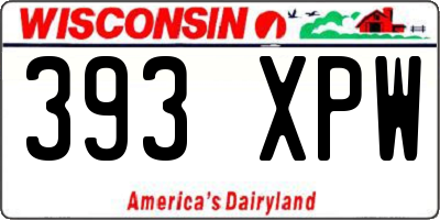 WI license plate 393XPW