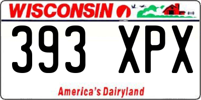 WI license plate 393XPX