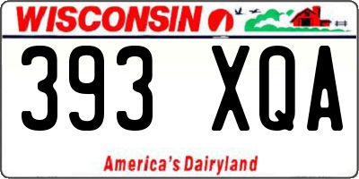 WI license plate 393XQA
