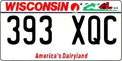 WI license plate 393XQC