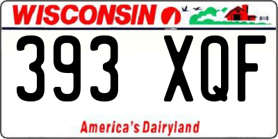 WI license plate 393XQF