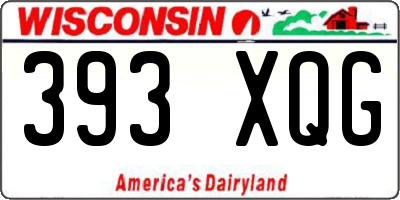 WI license plate 393XQG