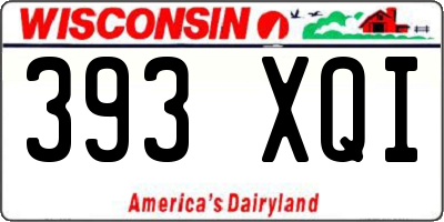 WI license plate 393XQI