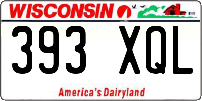 WI license plate 393XQL