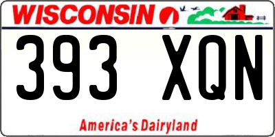 WI license plate 393XQN