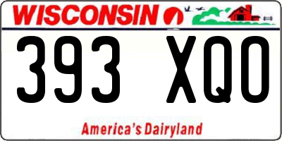 WI license plate 393XQO