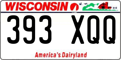 WI license plate 393XQQ