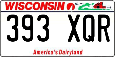WI license plate 393XQR