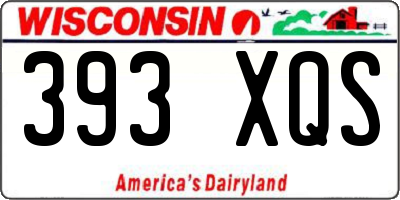 WI license plate 393XQS