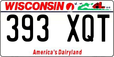 WI license plate 393XQT