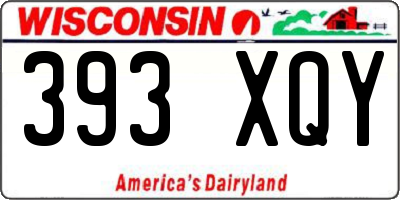 WI license plate 393XQY