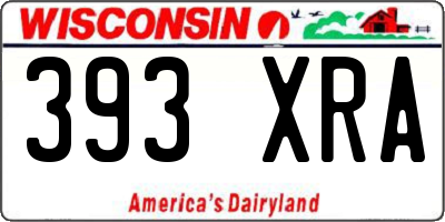 WI license plate 393XRA