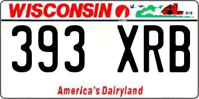 WI license plate 393XRB