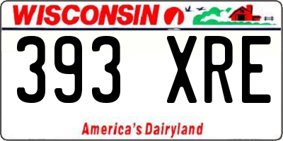 WI license plate 393XRE