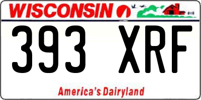 WI license plate 393XRF