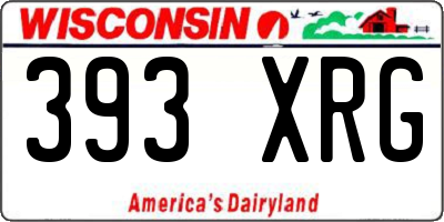WI license plate 393XRG