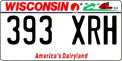 WI license plate 393XRH
