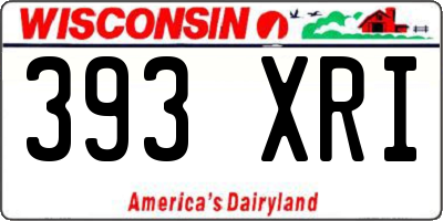 WI license plate 393XRI