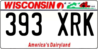 WI license plate 393XRK