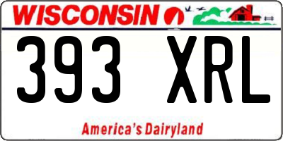 WI license plate 393XRL