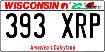 WI license plate 393XRP