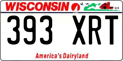 WI license plate 393XRT