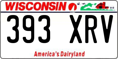 WI license plate 393XRV