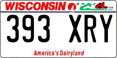 WI license plate 393XRY