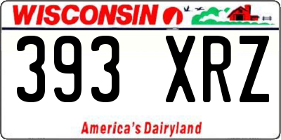 WI license plate 393XRZ